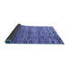 Sideview of Abstract Blue Modern Rug, abs4544blu