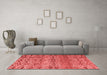 Modern Red Washable Rugs