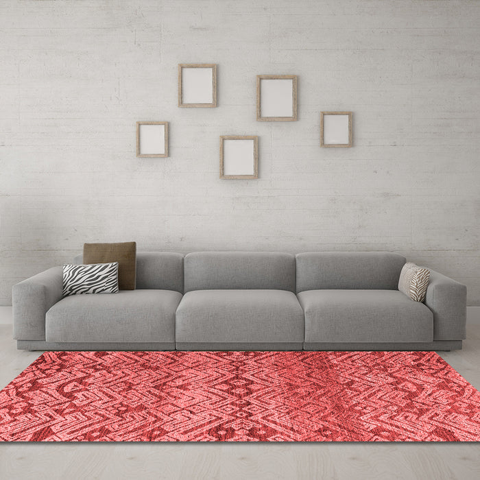 Modern Red Washable Rugs