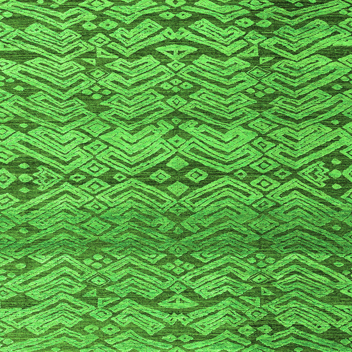 Square Abstract Green Modern Rug, abs4544grn