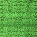 Square Machine Washable Abstract Green Modern Area Rugs, wshabs4544grn