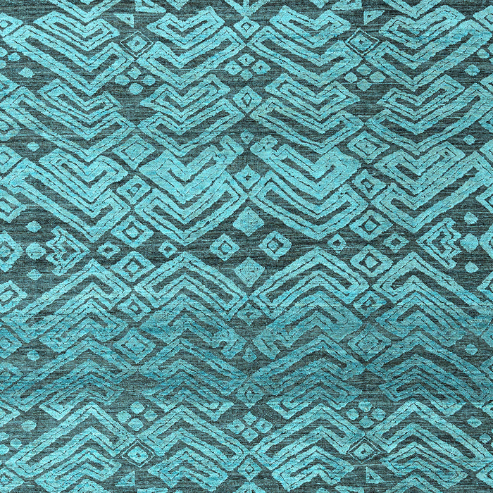 Abstract Light Blue Modern Rug, abs4544lblu