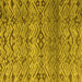 Square Abstract Yellow Modern Rug, abs4544yw