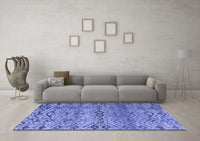 Machine Washable Abstract Blue Modern Rug, wshabs4544blu