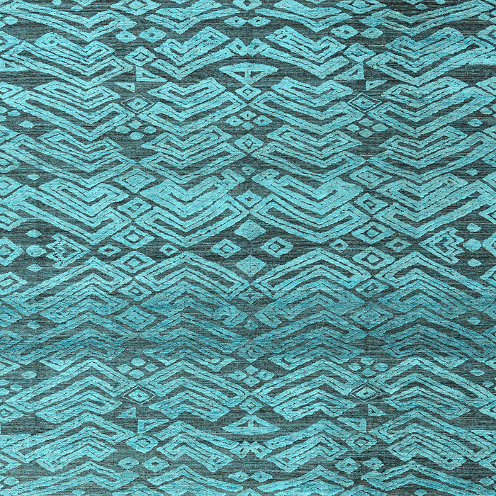 Square Abstract Light Blue Modern Rug, abs4544lblu
