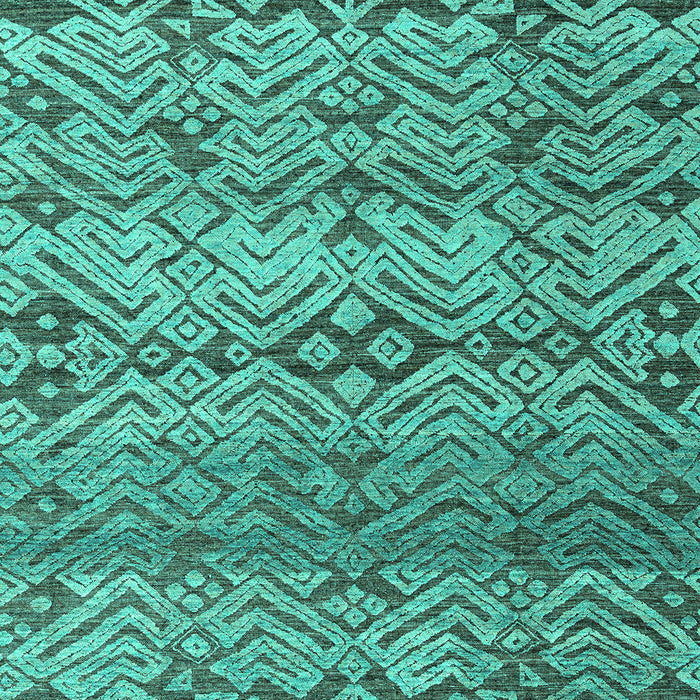 Machine Washable Abstract Turquoise Modern Area Rugs, wshabs4544turq