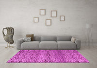 Machine Washable Abstract Pink Modern Rug, wshabs4544pnk