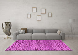 Machine Washable Abstract Pink Modern Rug in a Living Room, wshabs4544pnk