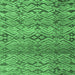 Square Machine Washable Abstract Emerald Green Modern Area Rugs, wshabs4544emgrn