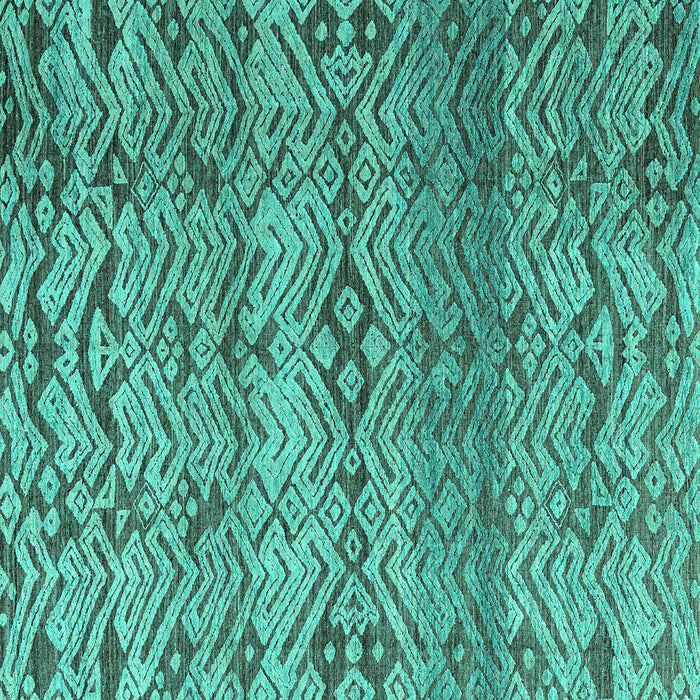 Square Machine Washable Abstract Turquoise Modern Area Rugs, wshabs4544turq