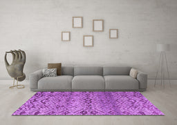 Machine Washable Abstract Purple Modern Area Rugs in a Living Room, wshabs4544pur
