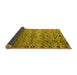 Sideview of Abstract Yellow Modern Rug, abs4544yw