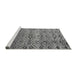 Sideview of Machine Washable Abstract Gray Modern Rug, wshabs4544gry