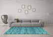 Machine Washable Abstract Light Blue Modern Rug in a Living Room, wshabs4544lblu