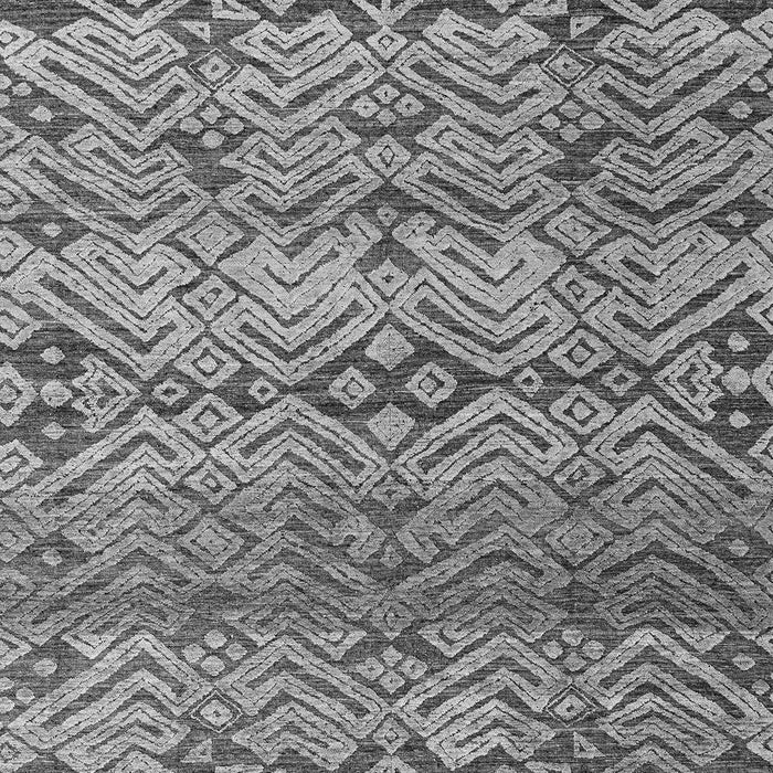 Machine Washable Abstract Gray Modern Rug, wshabs4544gry