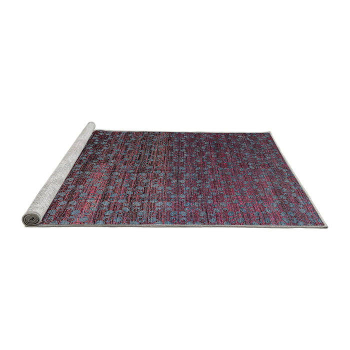 Sideview of Machine Washable Abstract French Lilac Purple Rug, wshabs4545
