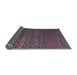 Sideview of Abstract French Lilac Purple Modern Rug, abs4545