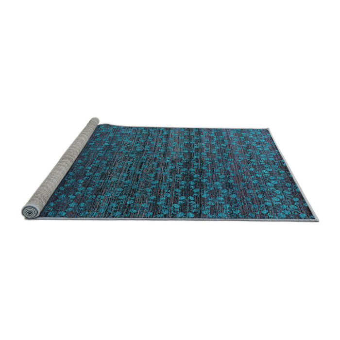 Sideview of Machine Washable Abstract Light Blue Modern Rug, wshabs4545lblu