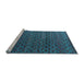 Sideview of Machine Washable Abstract Light Blue Modern Rug, wshabs4545lblu