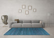 Machine Washable Abstract Light Blue Modern Rug in a Living Room, wshabs4545lblu