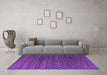 Machine Washable Abstract Purple Modern Area Rugs in a Living Room, wshabs4545pur