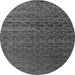 Round Abstract Gray Modern Rug, abs4545gry