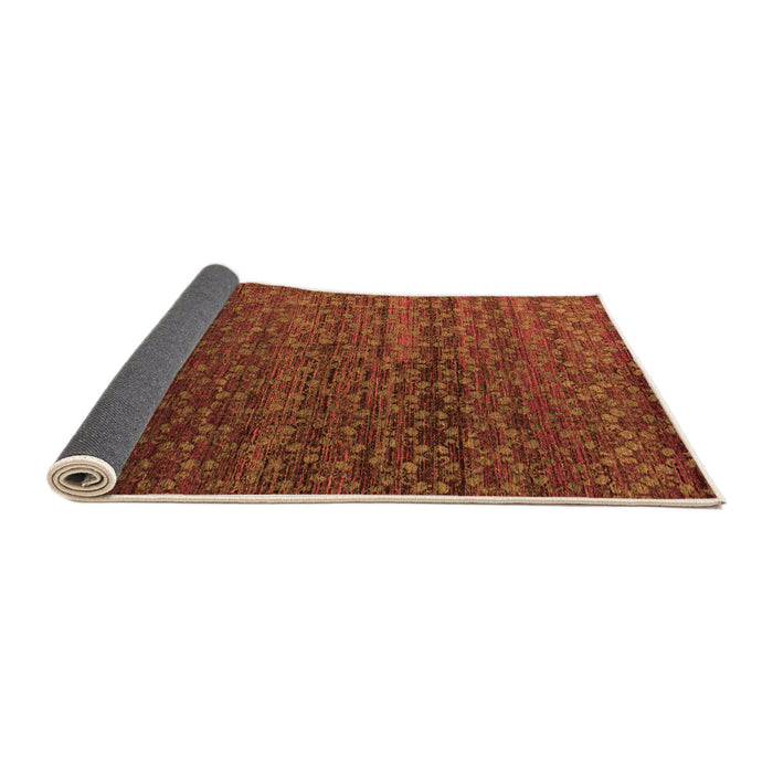 Sideview of Abstract Orange Modern Rug, abs4545org