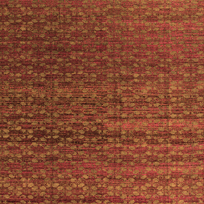 Square Machine Washable Abstract Orange Modern Area Rugs, wshabs4545org