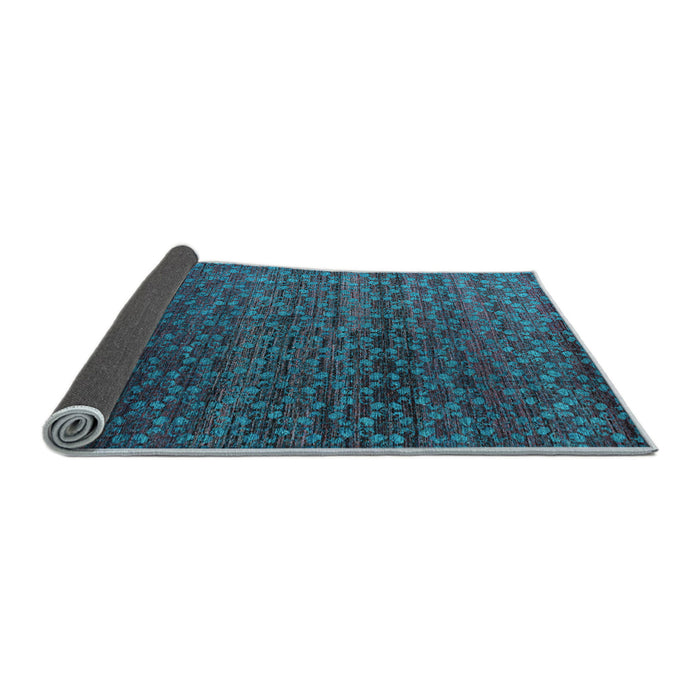 Sideview of Abstract Light Blue Modern Rug, abs4545lblu