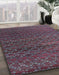 Machine Washable Abstract French Lilac Purple Rug in a Family Room, wshabs4545