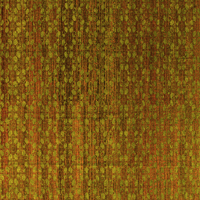 Square Machine Washable Abstract Yellow Modern Rug, wshabs4545yw