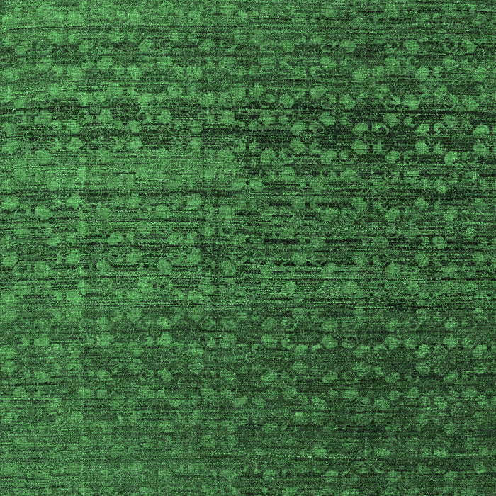 Machine Washable Abstract Emerald Green Modern Area Rugs, wshabs4545emgrn