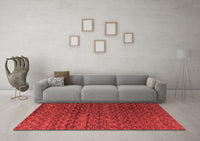 Machine Washable Abstract Red Modern Rug, wshabs4545red