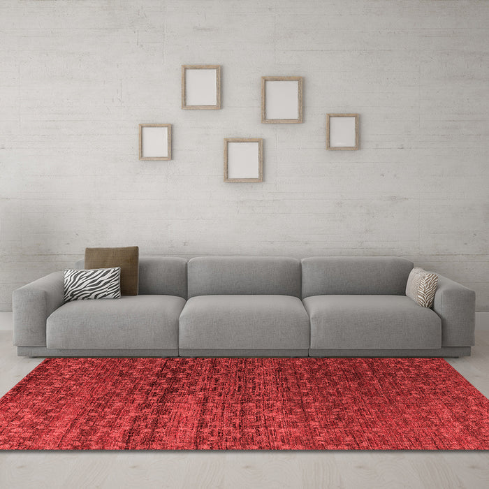 Modern Red Washable Rugs