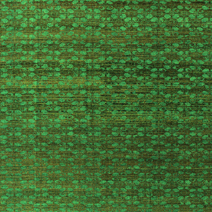Square Machine Washable Abstract Green Modern Area Rugs, wshabs4545grn