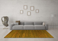 Machine Washable Abstract Yellow Modern Rug, wshabs4545yw