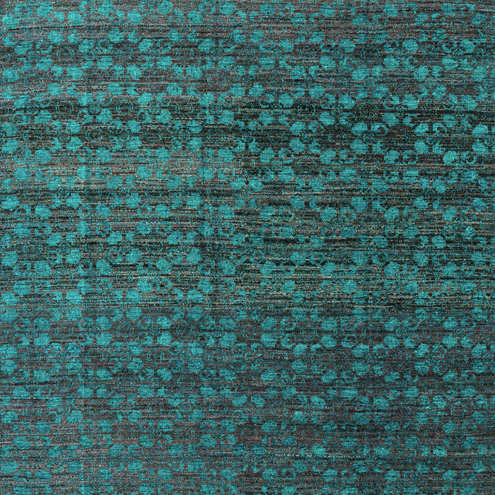 Machine Washable Abstract Turquoise Modern Area Rugs, wshabs4545turq