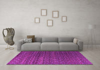 Machine Washable Abstract Pink Modern Rug, wshabs4545pnk