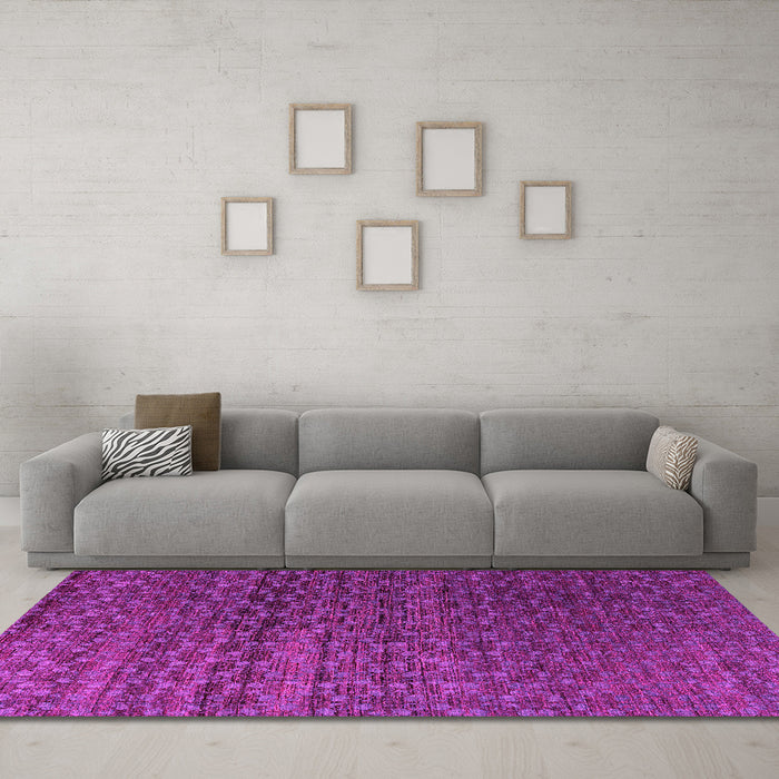 Machine Washable Abstract Pink Modern Rug in a Living Room, wshabs4545pnk