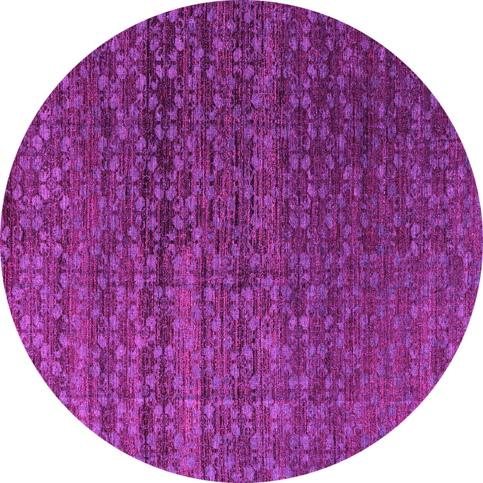 Round Machine Washable Abstract Pink Modern Rug, wshabs4545pnk