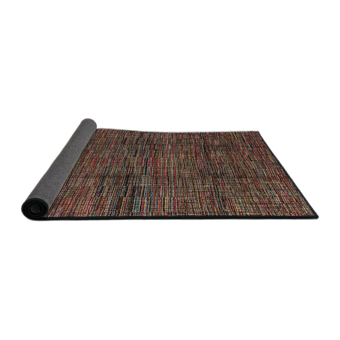 Sideview of Abstract Red Modern Rug, abs4546