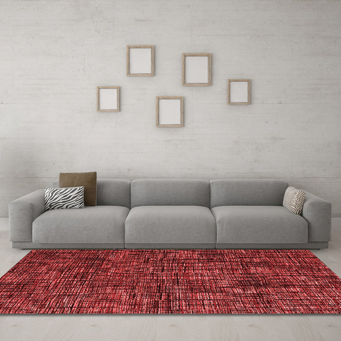 Modern Red Washable Rugs