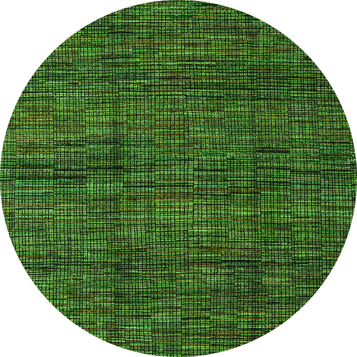 Round Abstract Green Modern Rug, abs4546grn