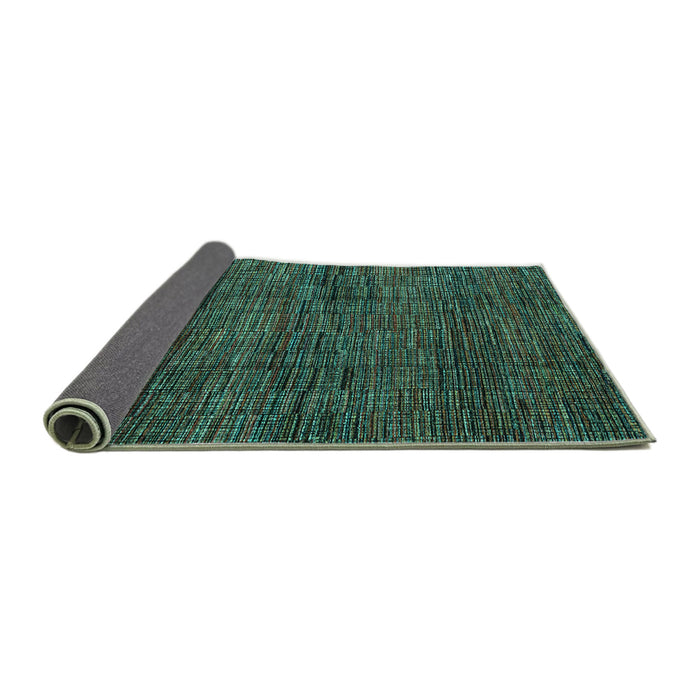 Sideview of Abstract Turquoise Modern Rug, abs4546turq