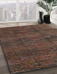 Abstract Red Modern Rug, abs4546