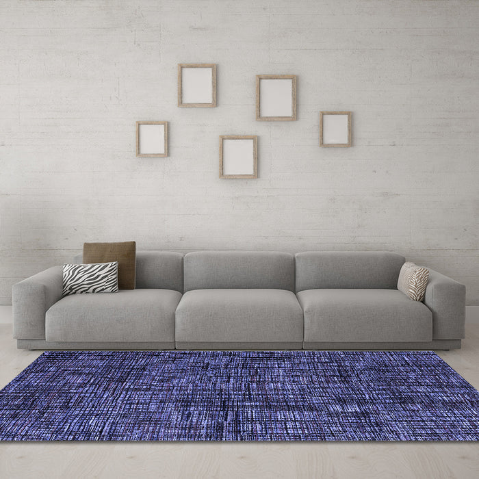 Machine Washable Abstract Blue Modern Rug in a Living Room, wshabs4546blu