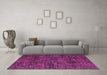 Machine Washable Abstract Pink Modern Rug in a Living Room, wshabs4546pnk