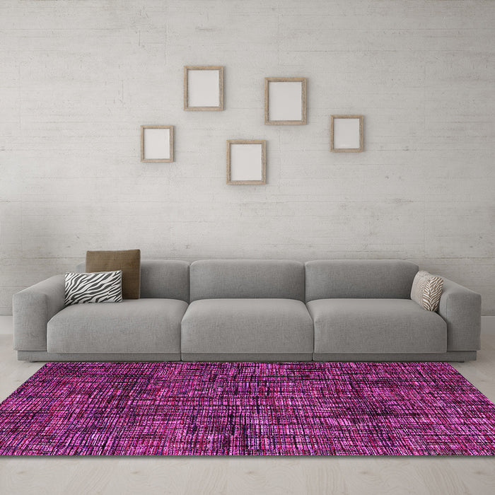 Machine Washable Abstract Pink Modern Rug in a Living Room, wshabs4546pnk