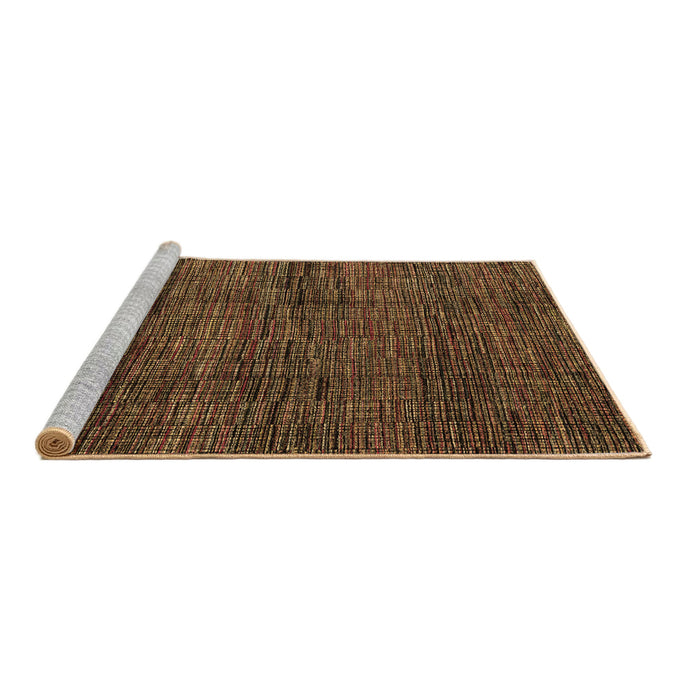 Sideview of Machine Washable Abstract Brown Modern Rug, wshabs4546brn