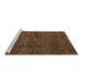 Sideview of Machine Washable Abstract Brown Modern Rug, wshabs4546brn